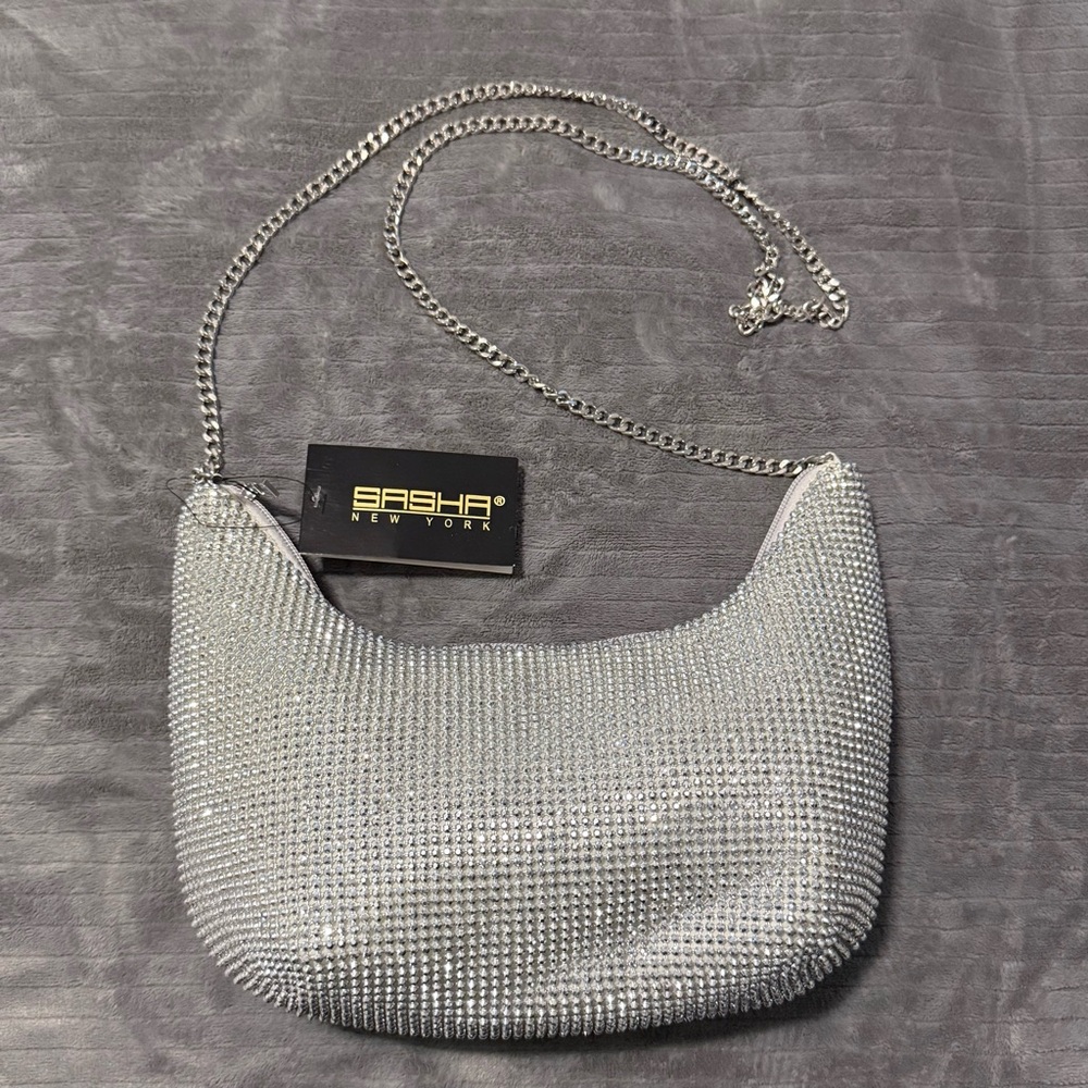 Silver Crystal Bag